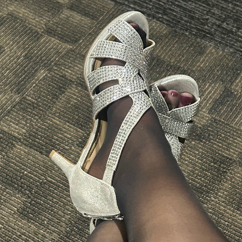 Alex Marie silver crystal heels - Picture 2 of 2